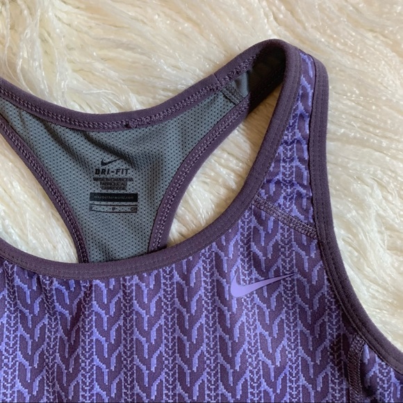 Nike DriFit Purple Active Sports Tank Built-in Bra - Picture 13 of 16